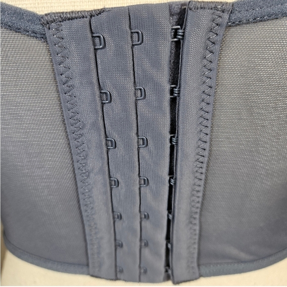 Full Tilt Lace Corset Style Top, Dusk Grey, Large - Picture 7 of 15